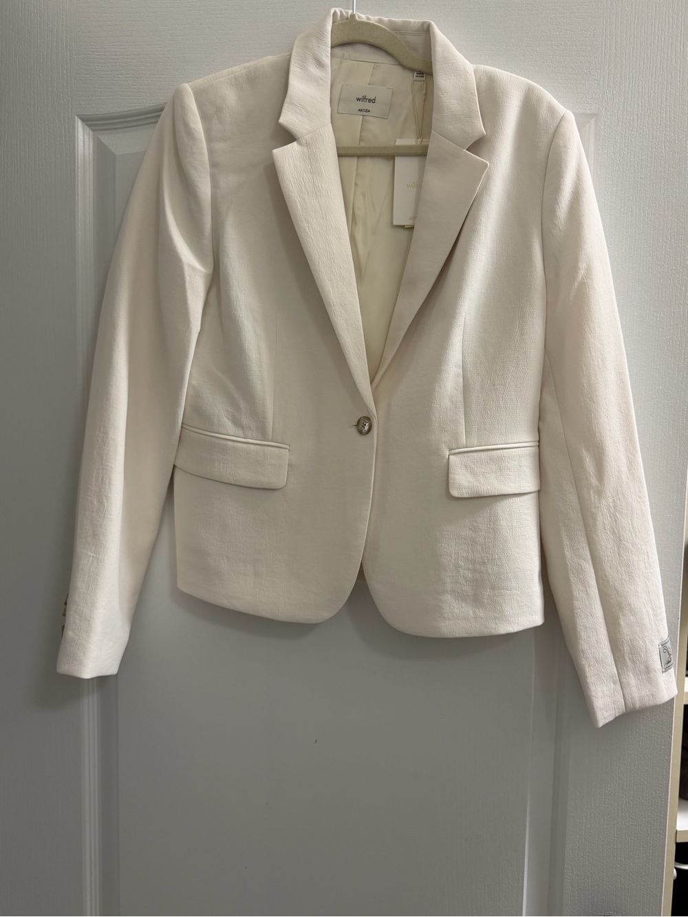 NWT Aritzia Wilfred Etiquette Blazer Light Birch Size 8